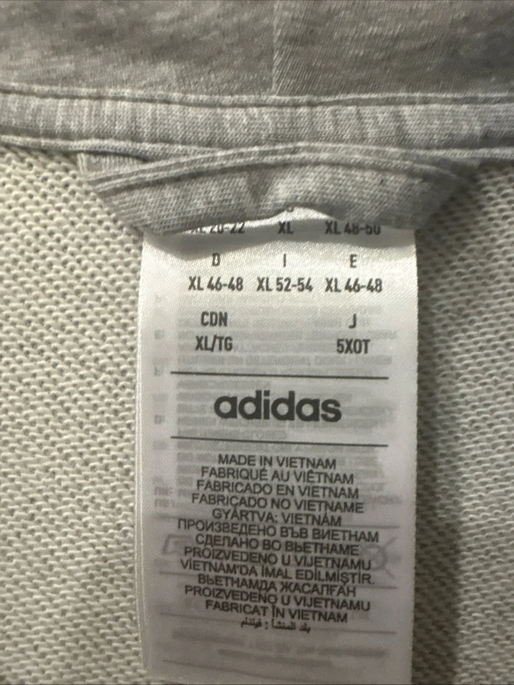 Adidas Gray 3-Stripe Full-Zip Hoodie